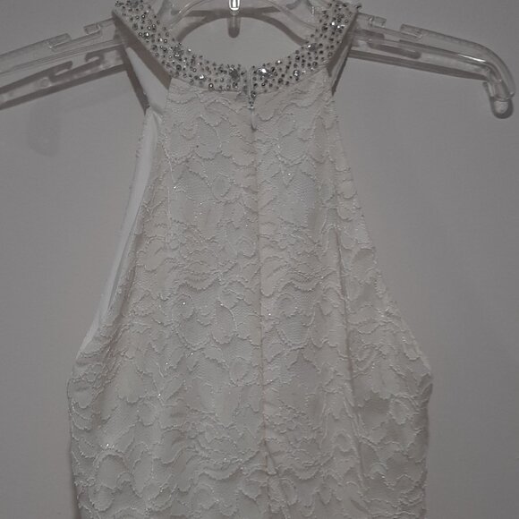 David's Bridal halter lace beaded wedding formal dress new with tags - Picture 10 of 16